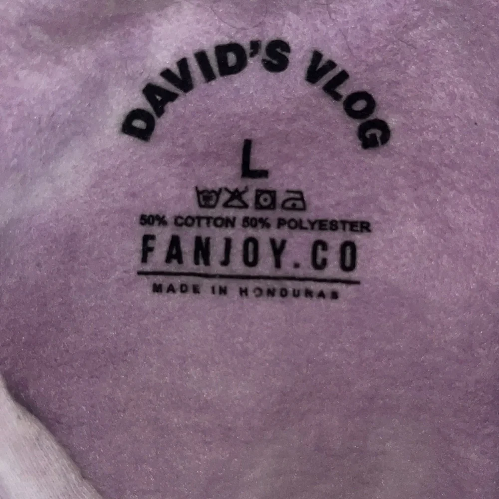 Purple tie dye hoodie size L David Dobrik brand - Picture 5 of 5